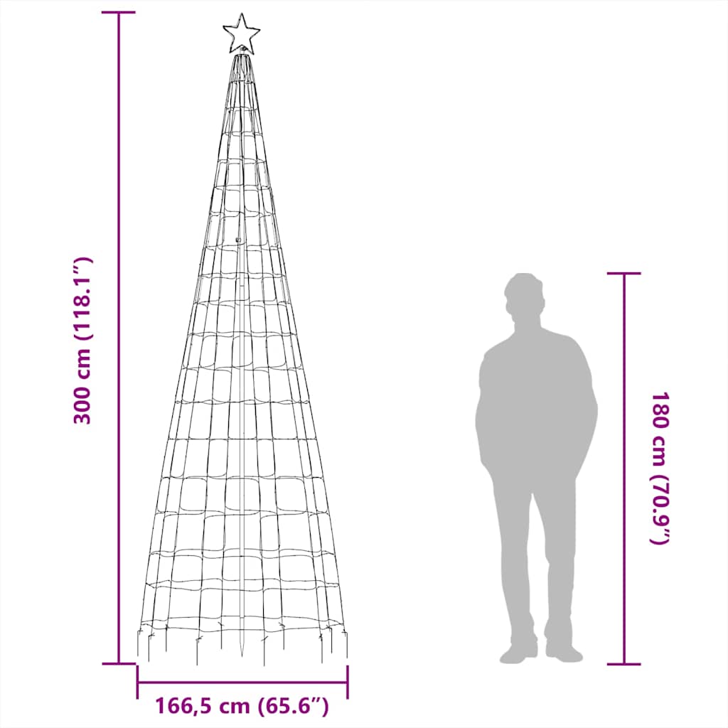 8721158394705_g_en_hd_10 vidaXL LED Christmas Tree with Spikes 570 LEDs Cold White 300 cm - Image 12