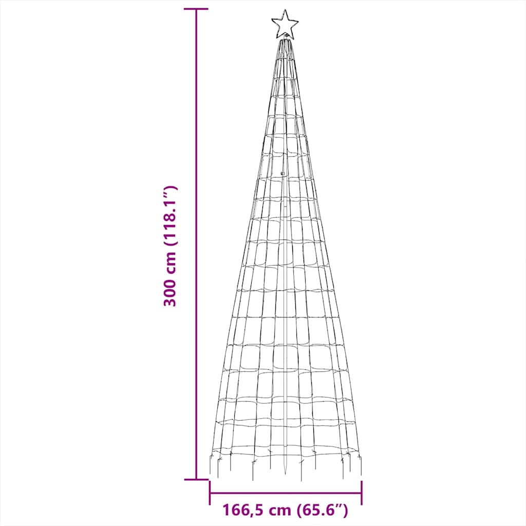 8721158394705_g_en_hd_9 vidaXL LED Christmas Tree with Spikes 570 LEDs Cold White 300 cm - Image 11