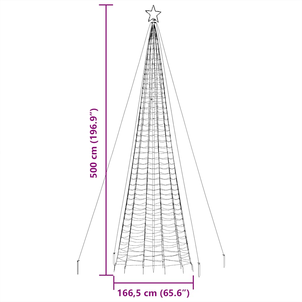 8721158394729_g_en_hd_10 vidaXL LED Christmas Tree with Spikes 1534 LEDs Cold White 500 cm - Image 12