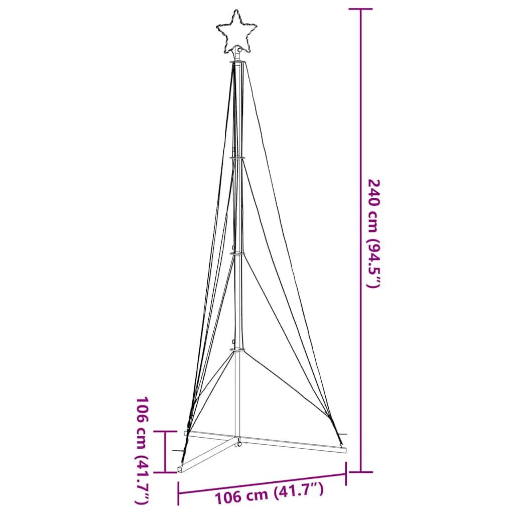 8721158394736_g_en_hd_9 vidaXL LED Christmas Tree 483 LEDs Warm White 240 cm - Image 11