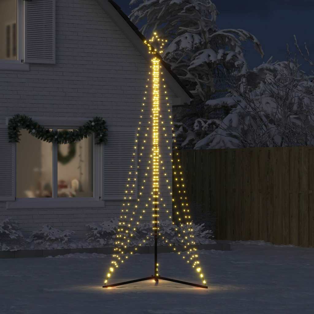 vidaXL LED Christmas Tree 525 LEDs Warm White 302 cm