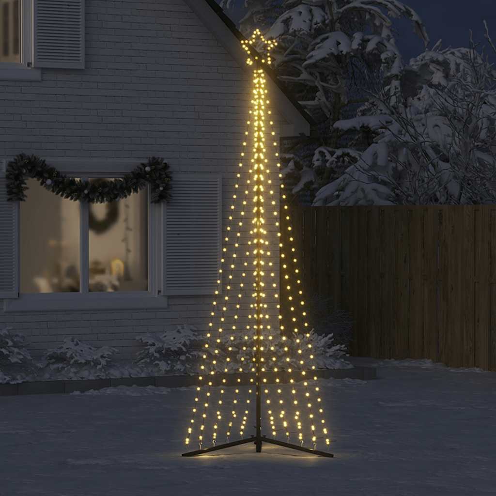 vidaXL LED Christmas Tree 495 LEDs Warm White 302 cm