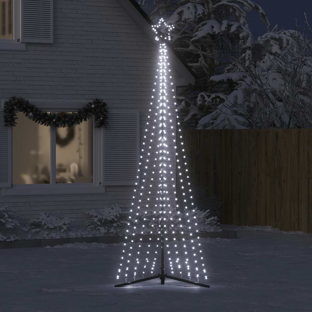 vidaXL LED Christmas Tree 495 LEDs Cold White 302 cm