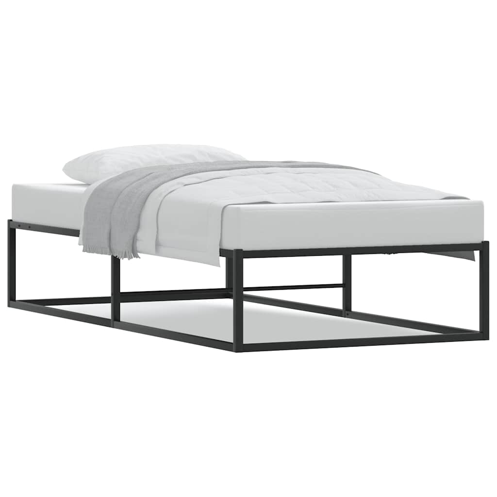 8721158397829_a_en_hd_1 vidaXL Bed Frame without Mattress Black 92x187 cm Single Metal - Image 2