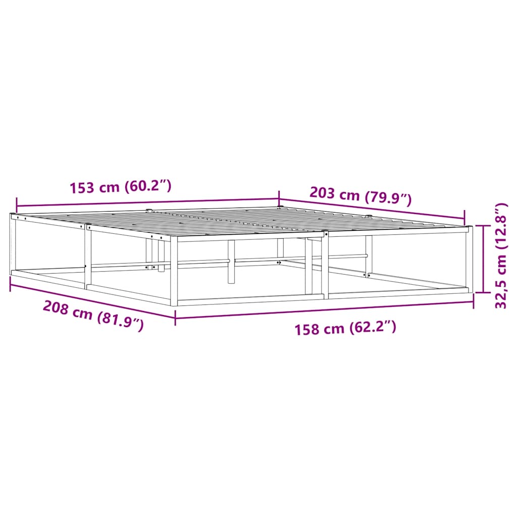 8721158397843_g_en_hd_7 vidaXL Bed Frame without Mattress Black 153x203 cm Queen Metal - Image 9