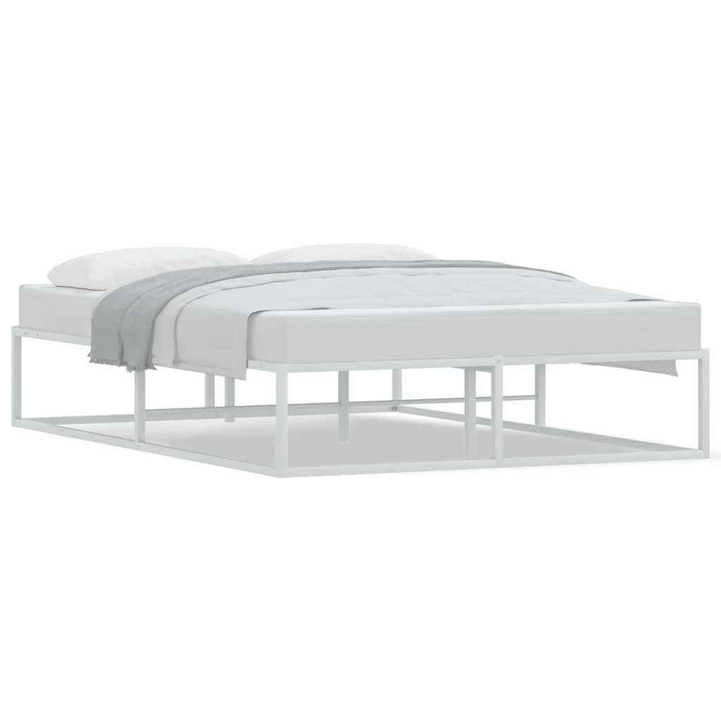 8721158397874_a_en_hd_1 vidaXL Bed Frame without Mattress White 137x187 cm Double Metal - Image 2