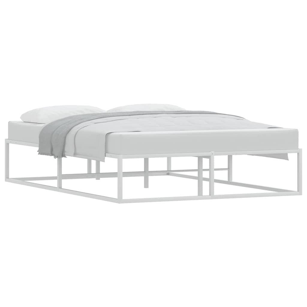 8721158397874_g_en_hd_1 vidaXL Bed Frame without Mattress White 137x187 cm Double Metal - Image 3