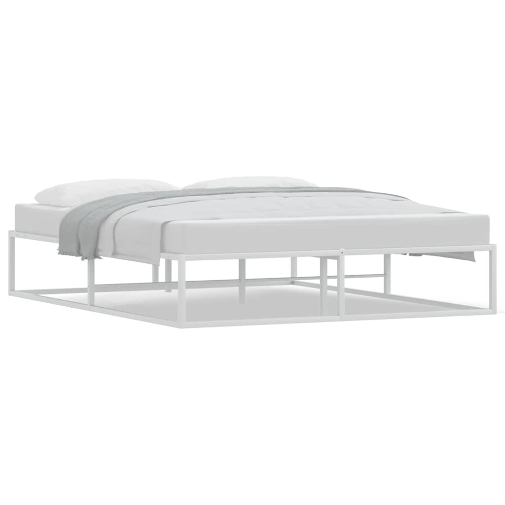 8721158397881_a_en_hd_1 vidaXL Bed Frame without Mattress White 153x203 cm Queen Metal - Image 2