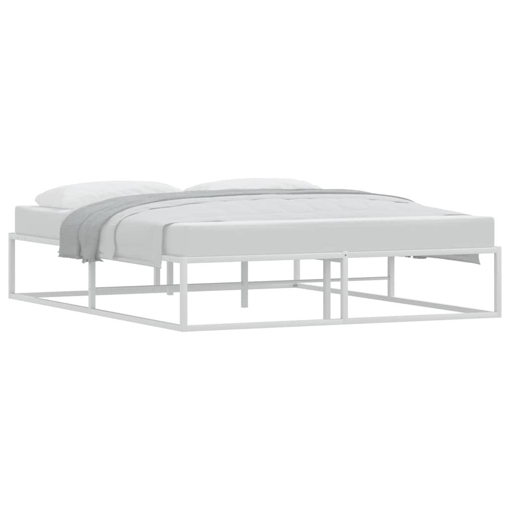 8721158397881_g_en_hd_1 vidaXL Bed Frame without Mattress White 153x203 cm Queen Metal - Image 3