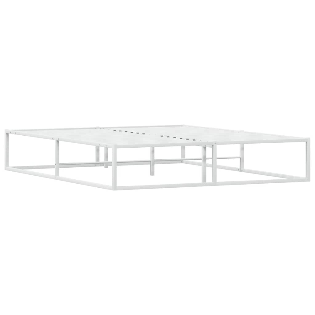 8721158397881_g_en_hd_5 vidaXL Bed Frame without Mattress White 153x203 cm Queen Metal - Image 7
