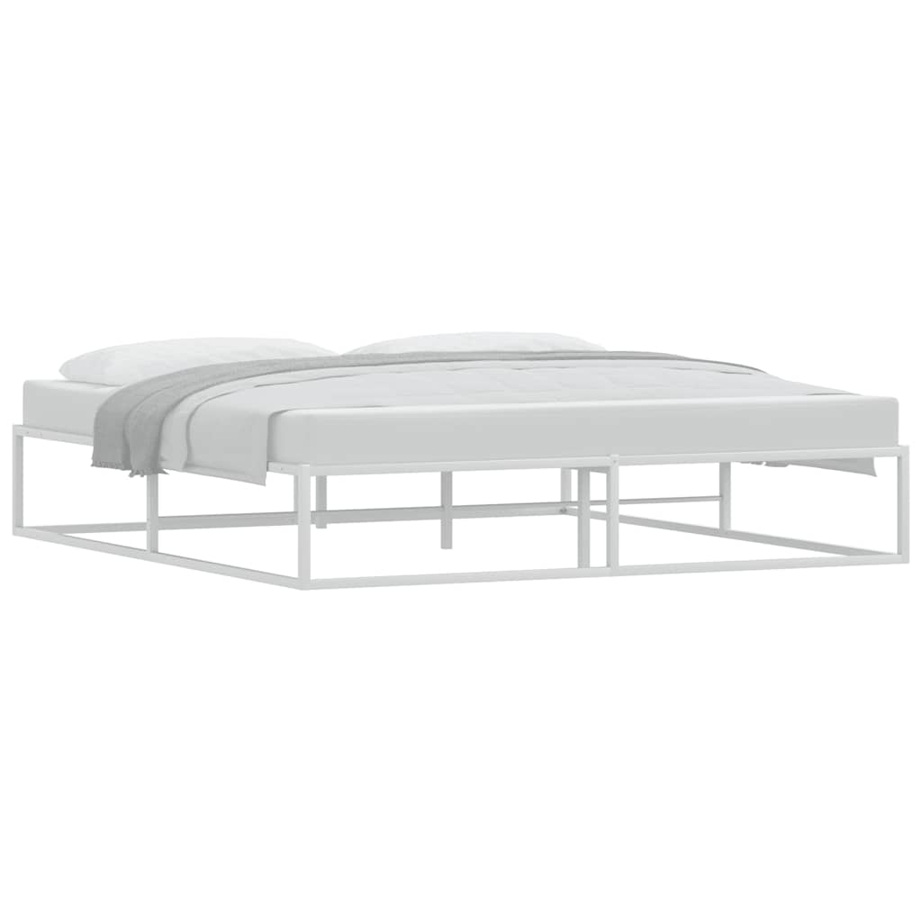 8721158397898_g_en_hd_1 vidaXL Bed Frame without Mattress White 183x203 cm King Metal - Image 3