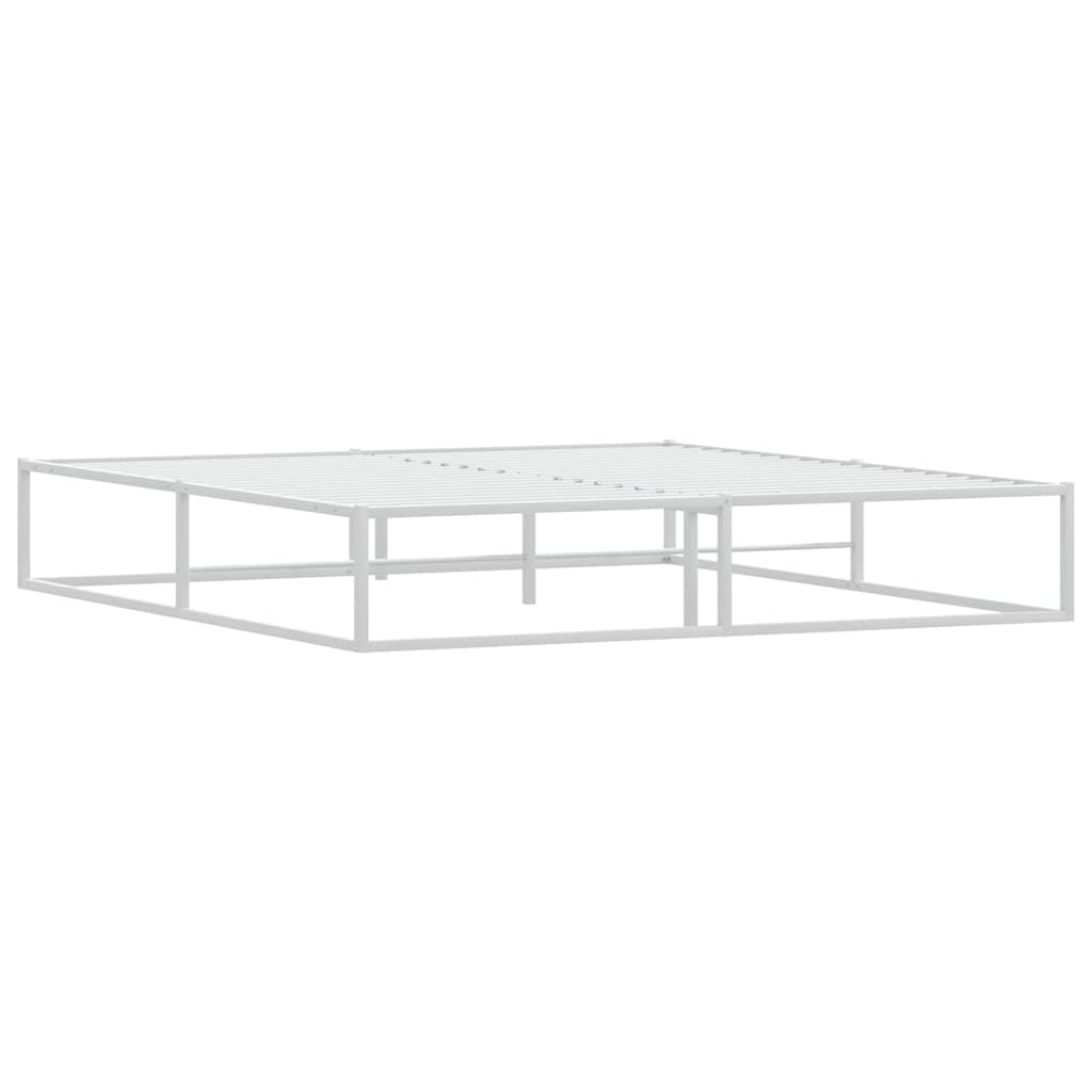 8721158397898_g_en_hd_2 vidaXL Bed Frame without Mattress White 183x203 cm King Metal - Image 4
