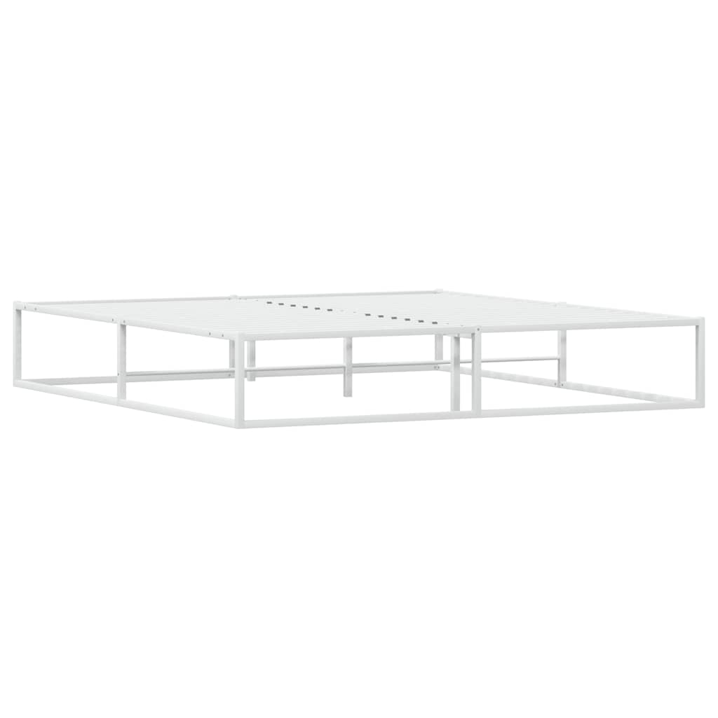 8721158397898_g_en_hd_5 vidaXL Bed Frame without Mattress White 183x203 cm King Metal - Image 7