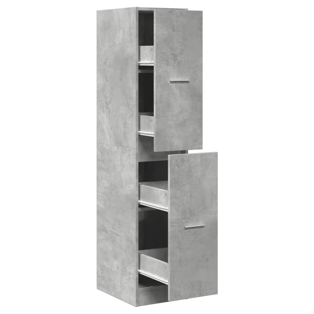 8721158399700_a_en_hd_1 vidaXL Apothecary Cabinet Concrete Grey 30x41x144.5 cm Engineered Wood - Image 2