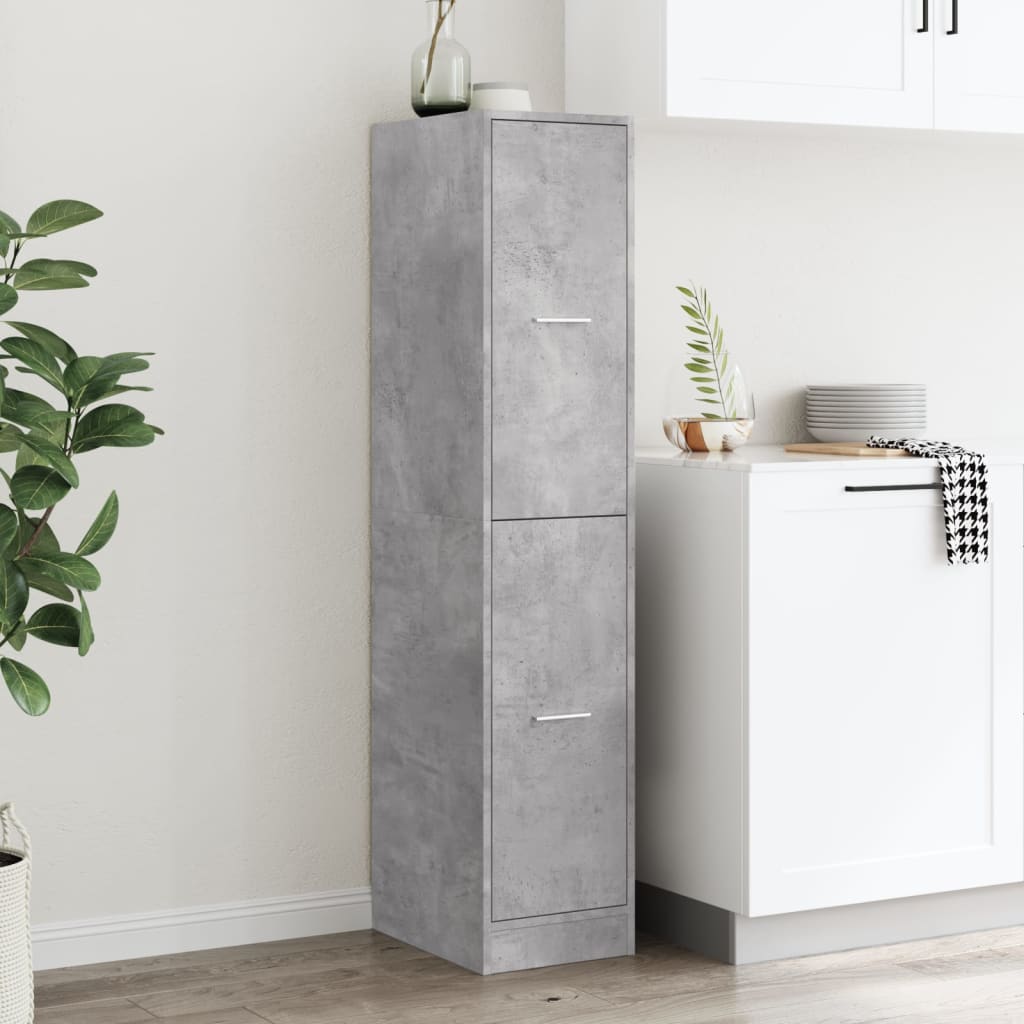 8721158399700_g_en_hd_2 vidaXL Apothecary Cabinet Concrete Grey 30x41x144.5 cm Engineered Wood - Image 5