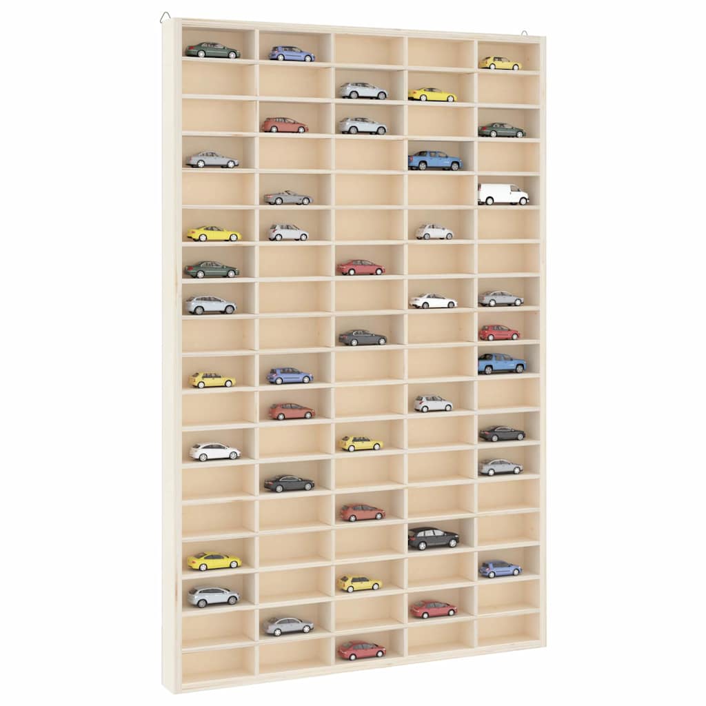 vidaXL Wooden Collector's Display Case with 90 Compartments 50,5x4,5x79cm