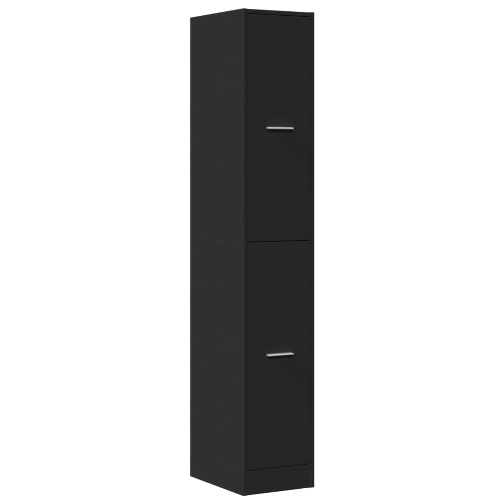 8721158405838_g_en_hd_1 vidaXL Apothecary Cabinet Black 30x41x174.5 cm Engineered Wood - Image 4