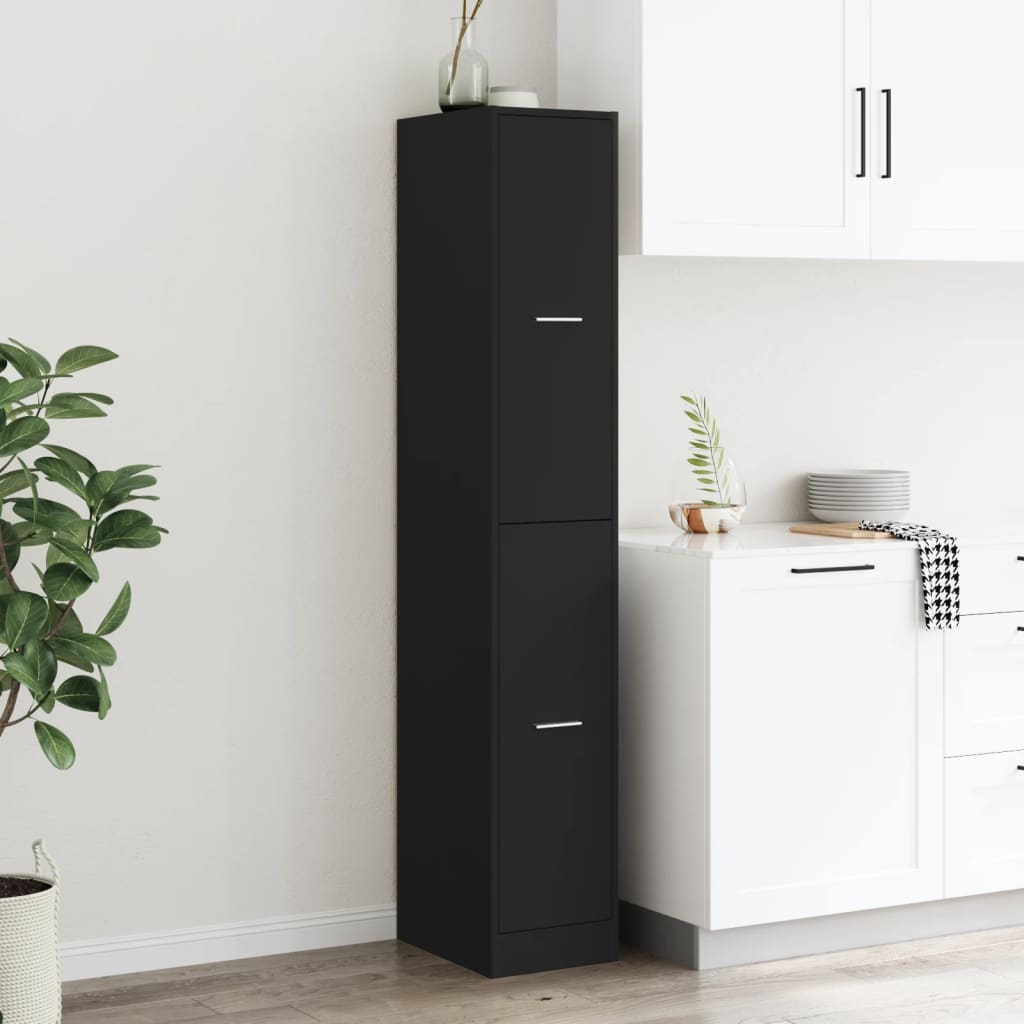 8721158405838_g_en_hd_2 vidaXL Apothecary Cabinet Black 30x41x174.5 cm Engineered Wood - Image 5