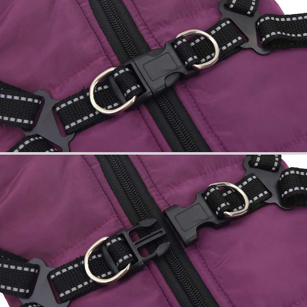 8721158413932_g_en_hd_7 vidaXL Dog Coat with Harness Waterproof Reflective Purple M - Image 8