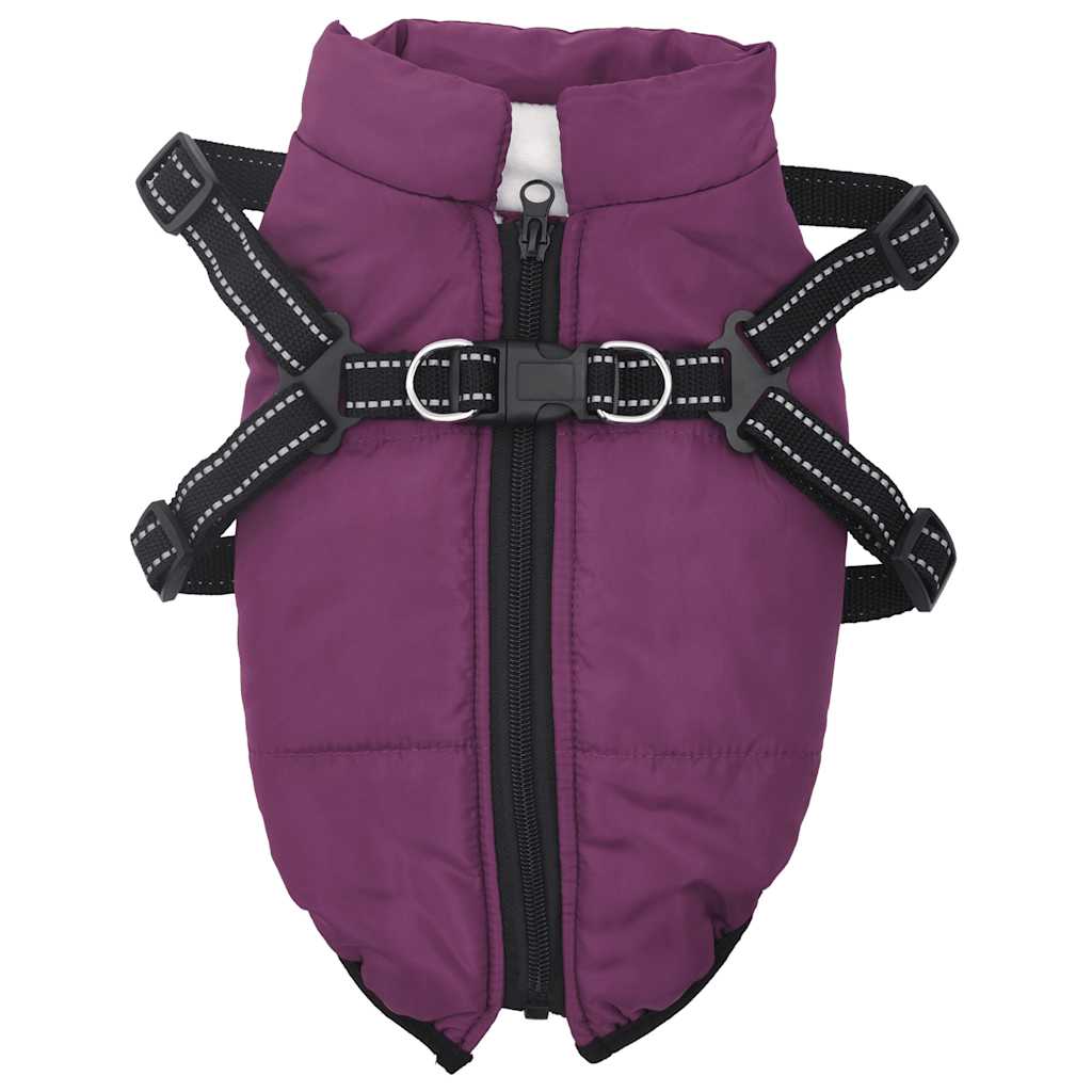 8721158413956_g_en_hd_1 vidaXL Dog Coat with Harness Waterproof Reflective Purple XL - Image 2