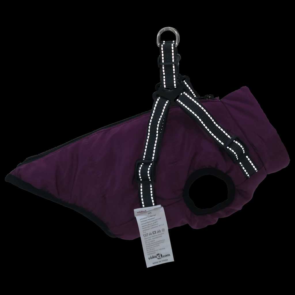8721158413963_g_en_hd_5 vidaXL Dog Coat with Harness Waterproof Reflective Purple 2XL - Image 6