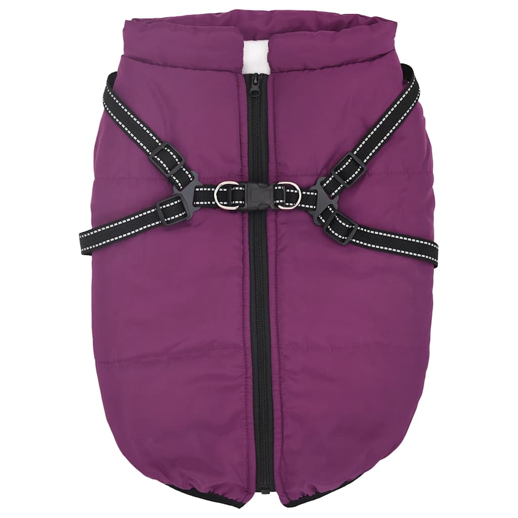 8721158413970_g_en_hd_1 vidaXL Dog Coat with Harness Waterproof Reflective Purple 3XL - Image 2