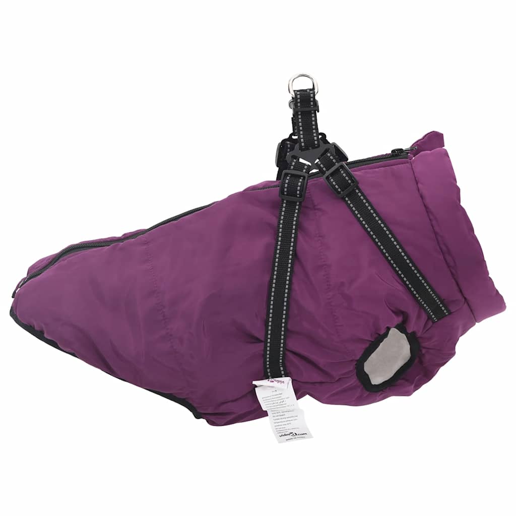 8721158413970_g_en_hd_3 vidaXL Dog Coat with Harness Waterproof Reflective Purple 3XL - Image 4