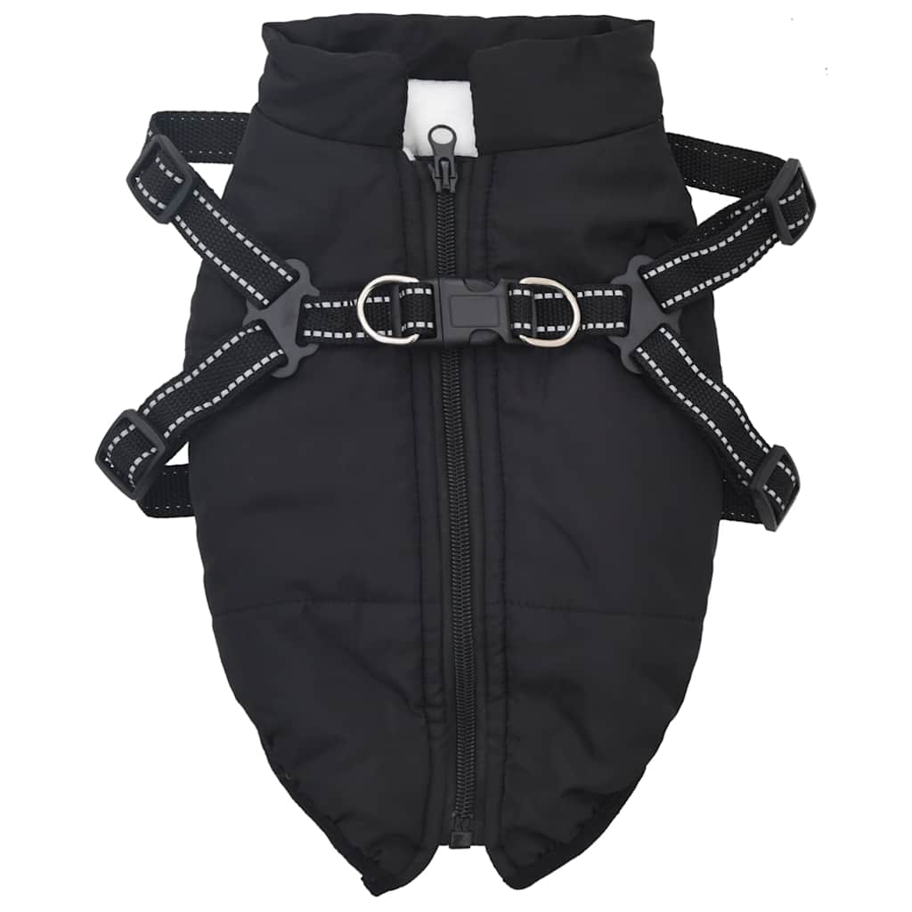8721158414007_g_en_hd_1 vidaXL Dog Coat with Harness Waterproof Reflective Black L - Image 2