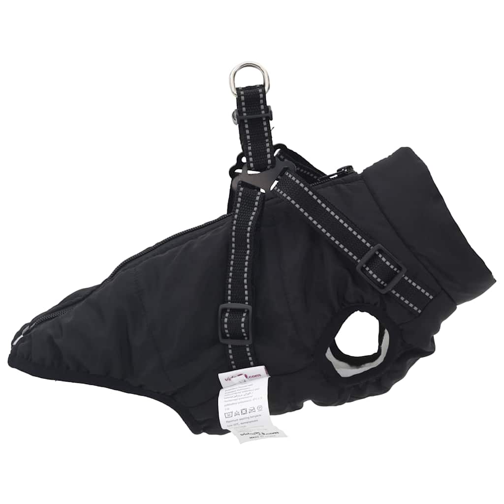 8721158414007_g_en_hd_3 vidaXL Dog Coat with Harness Waterproof Reflective Black L - Image 4
