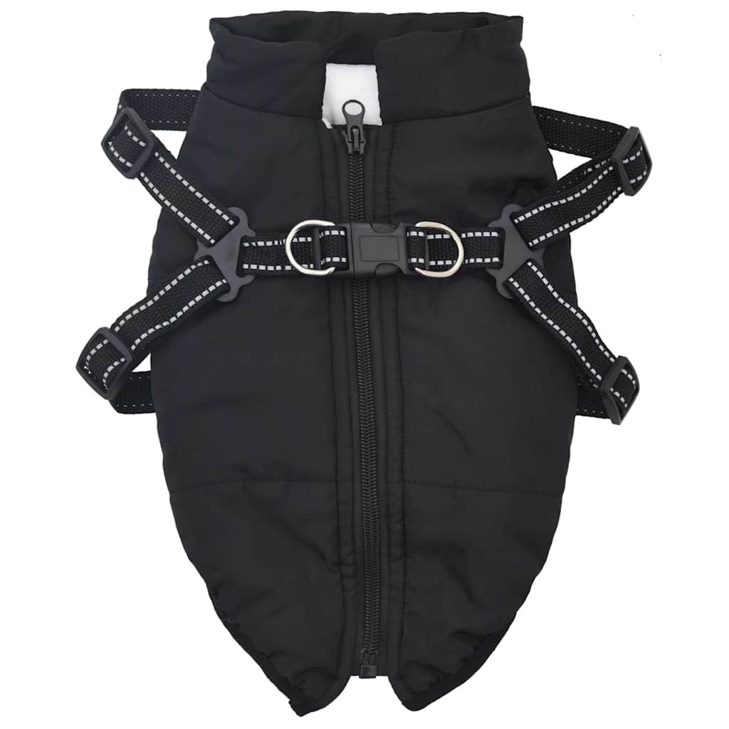 8721158414021_g_en_hd_1 vidaXL Dog Coat with Harness Waterproof Reflective Black 2XL - Image 2