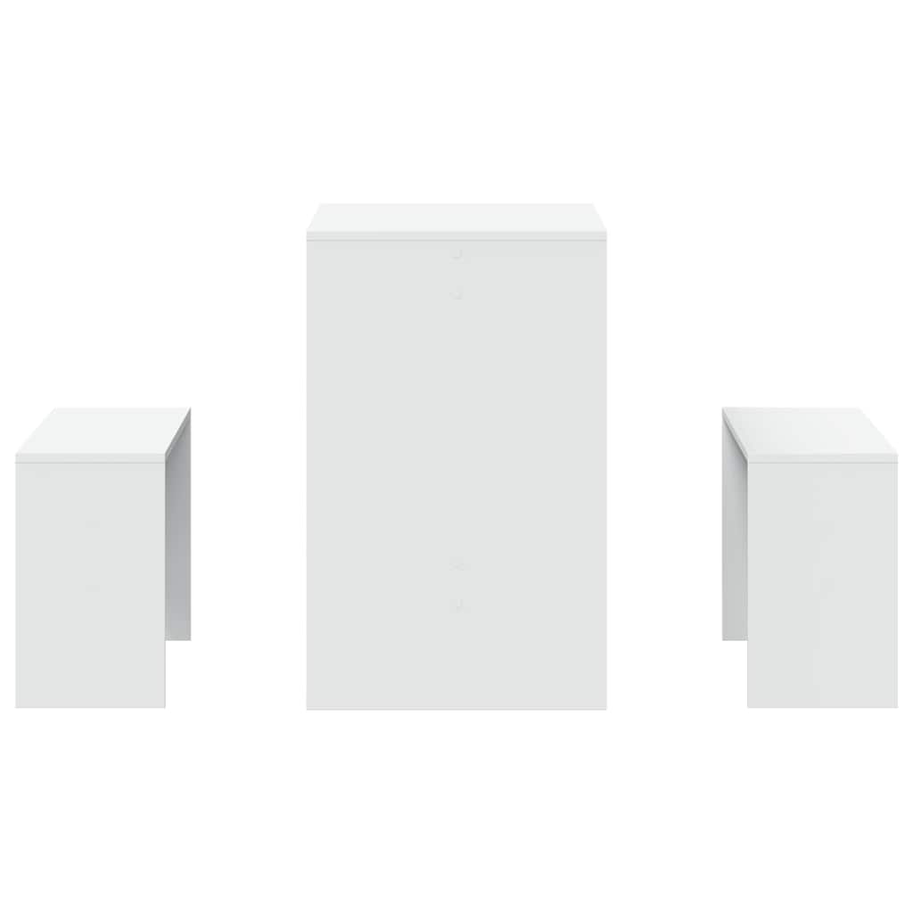 8721158415868_g_en_hd_3 vidaXL 3 Piece Dining Table and Bench Set White Engineered Wood - Image 5