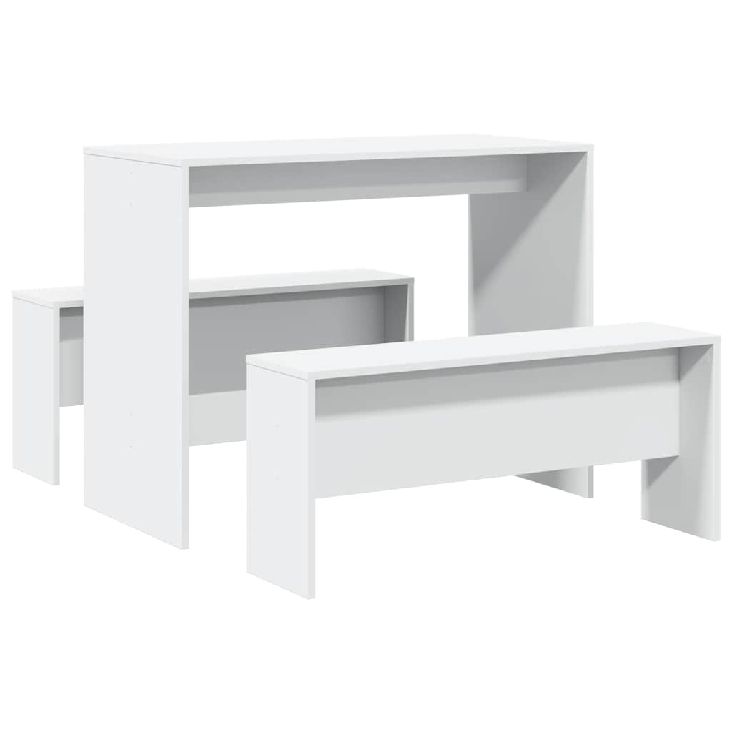 8721158415868_g_en_hd_4 vidaXL 3 Piece Dining Table and Bench Set White Engineered Wood - Image 6