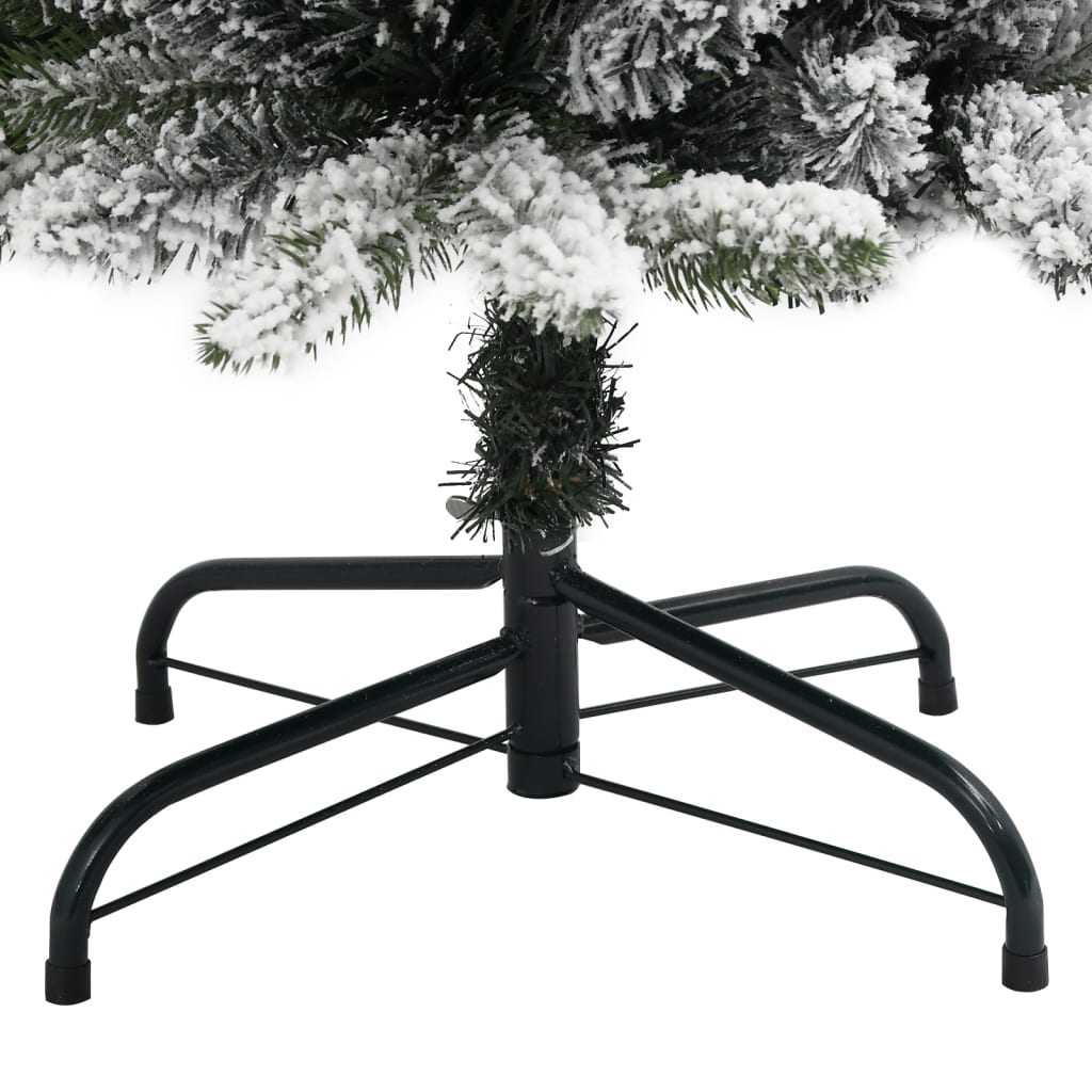 8721158417602_g_en_hd_5 vidaXL Artificial Slim Christmas Tree with Flocked Snow 180 cm PVC&PE - Image 6