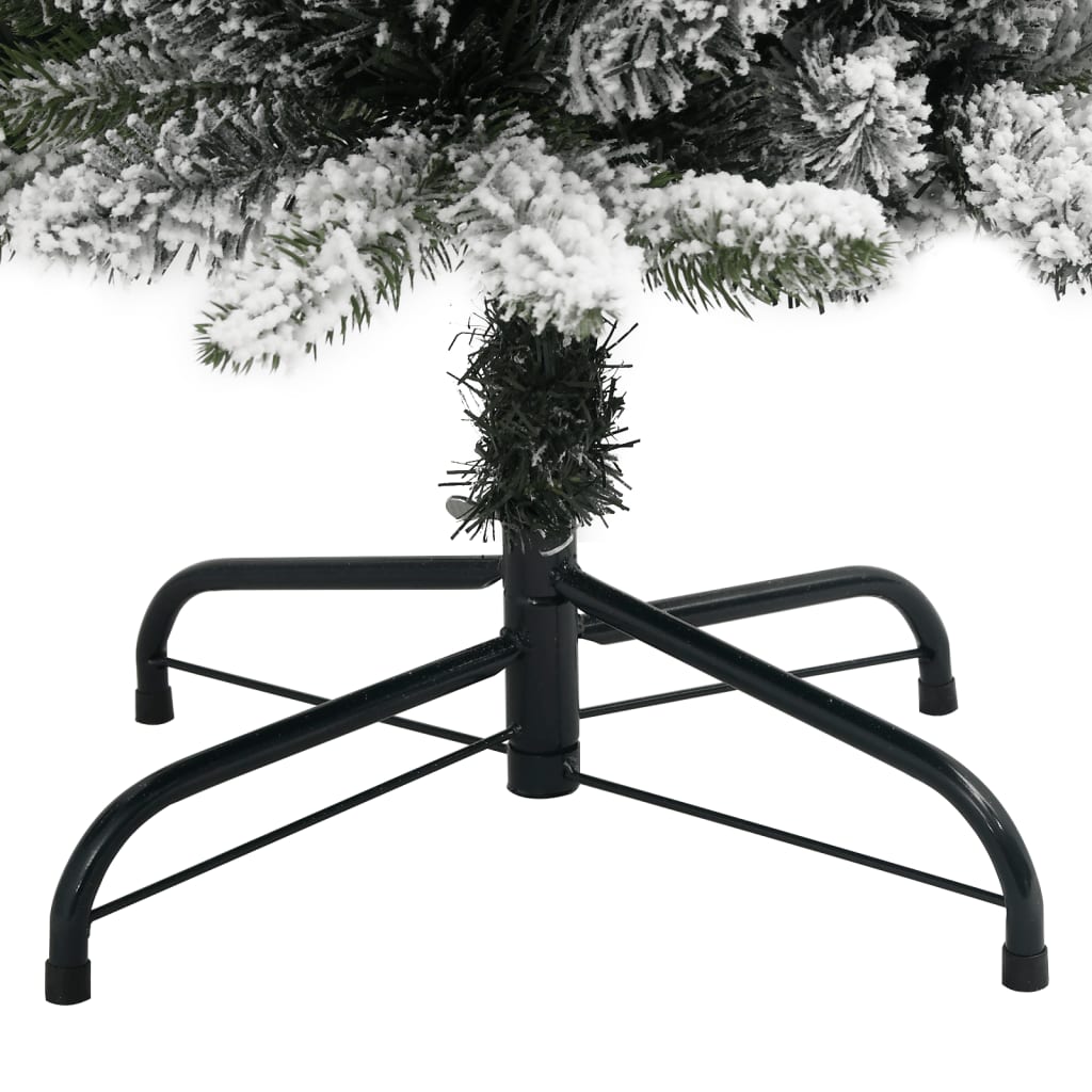 8721158417619_g_en_hd_5 vidaXL Artificial Slim Christmas Tree with Flocked Snow 210 cm PVC&PE - Image 6