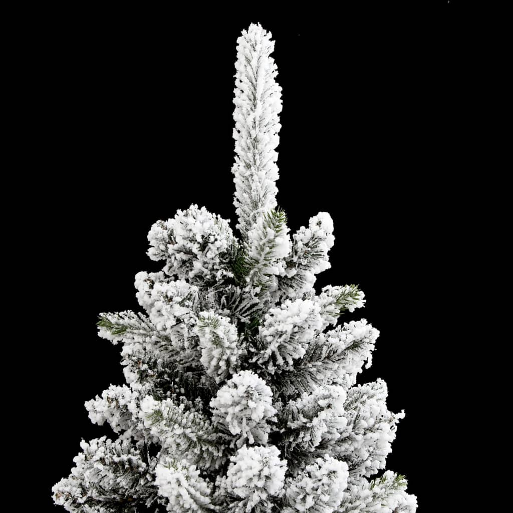 8721158417619_g_en_hd_6 vidaXL Artificial Slim Christmas Tree with Flocked Snow 210 cm PVC&PE - Image 7