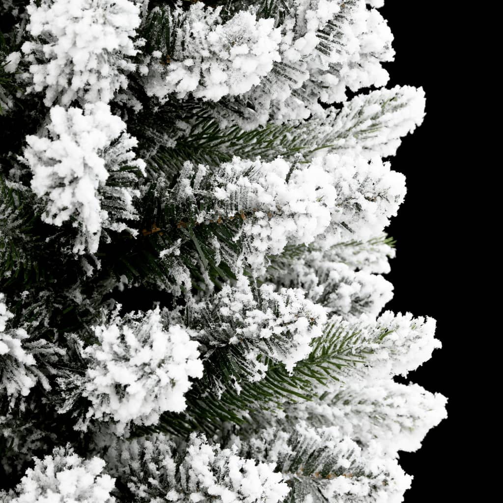 8721158417626_g_en_hd_4 vidaXL Artificial Slim Christmas Tree with Flocked Snow 240 cm PVC&PE - Image 5