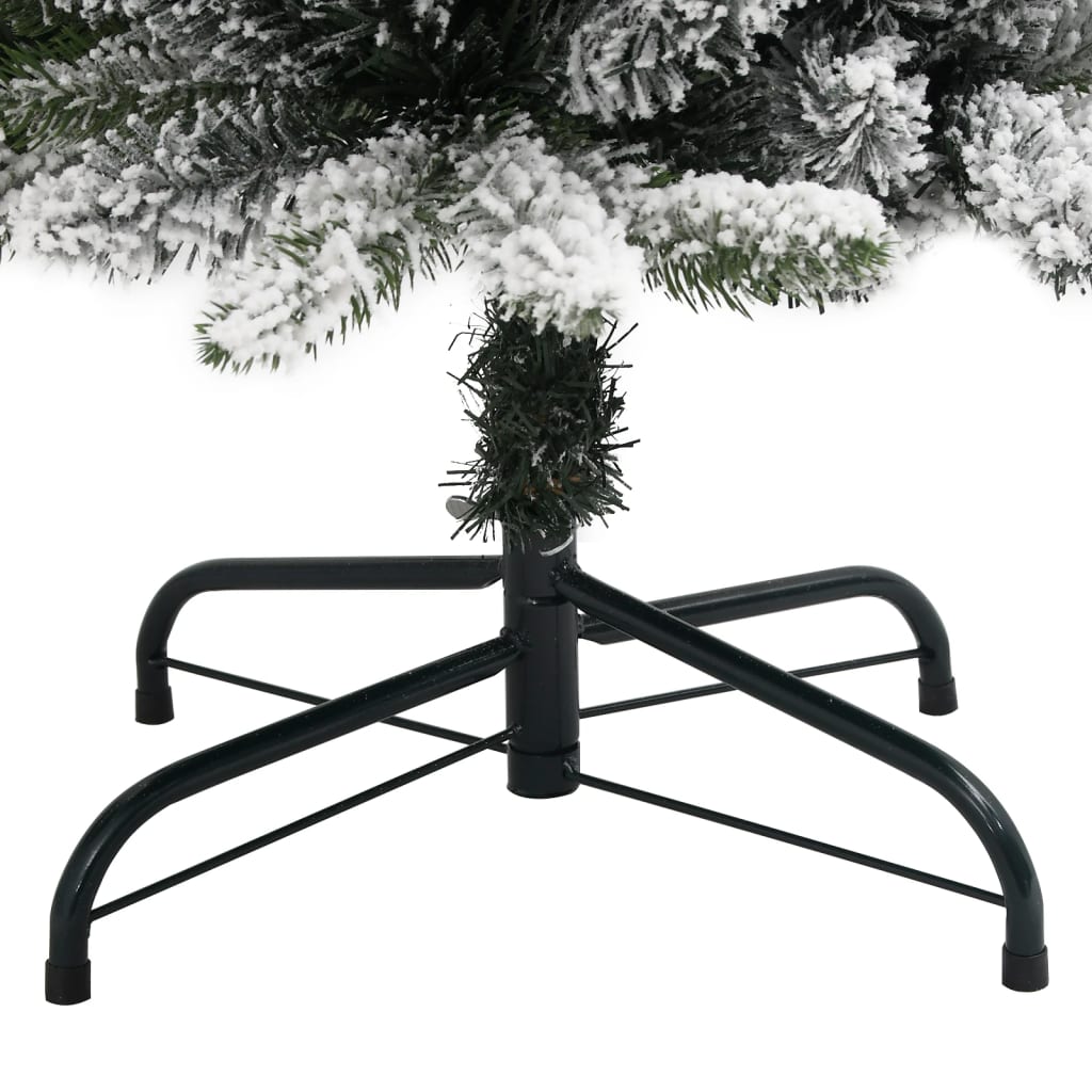 8721158417626_g_en_hd_5 vidaXL Artificial Slim Christmas Tree with Flocked Snow 240 cm PVC&PE - Image 6