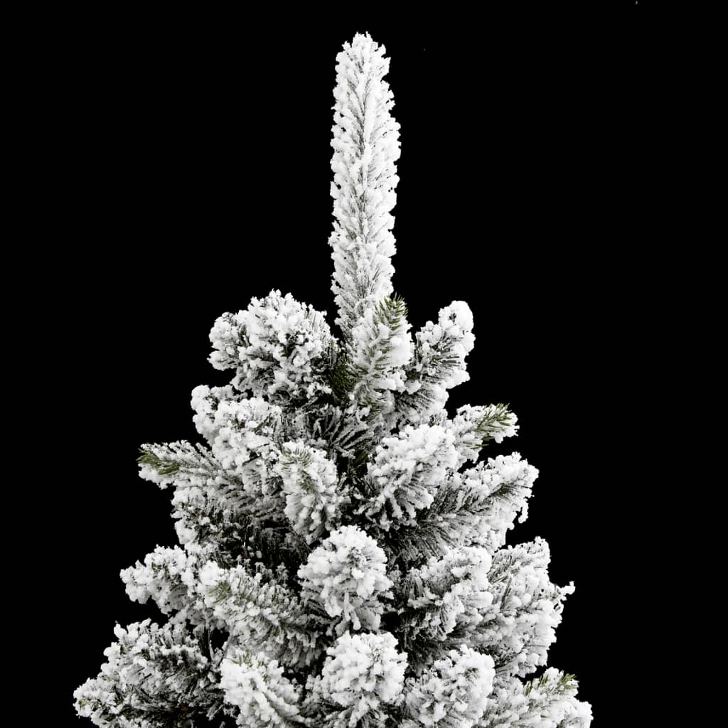 8721158417626_g_en_hd_6 vidaXL Artificial Slim Christmas Tree with Flocked Snow 240 cm PVC&PE - Image 7