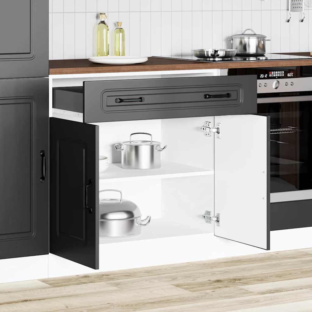 8721158418449_g_en_hd_1 vidaXL Kitchen Base Cabinet "Kalmar" Black Engineered Wood - Image 3