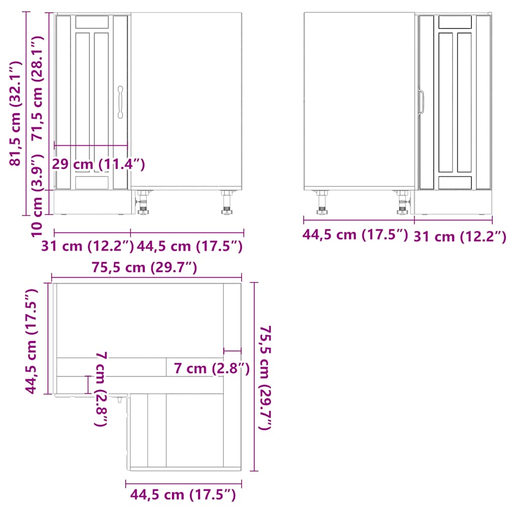 8721158420947_g_en_hd_10 vidaXL Kitchen Corner Base Cabinet "Lucca" Black Engineered Wood - Image 13