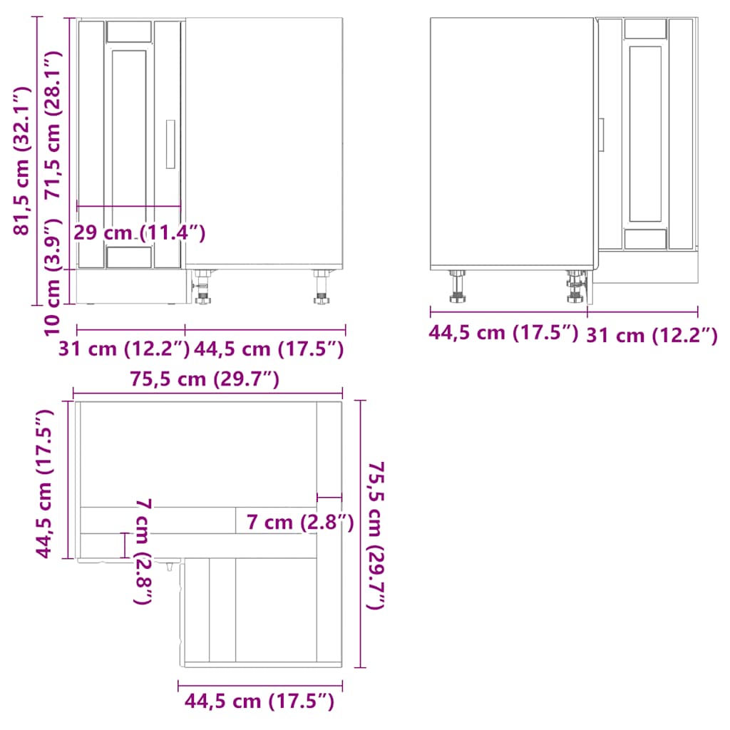 8721158423351_g_en_hd_10 vidaXL Kitchen Corner Base Cabinet "Porto" High Gloss White Engineered Wood - Image 13