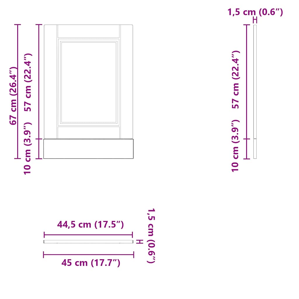 8721158424730_g_en_hd_6 vidaXL Dishwasher Panel Porto White 45x1.5x67 cm Engineered Wood - Image 8