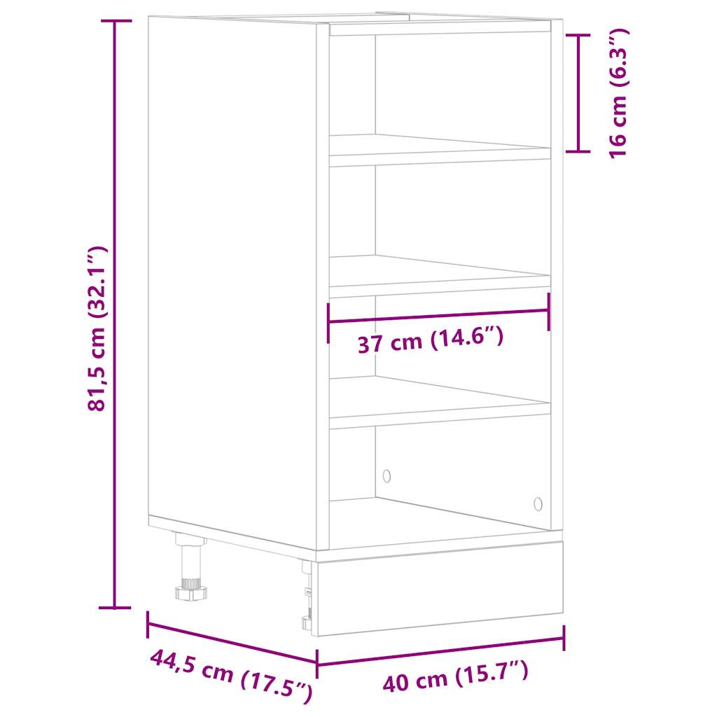 8721158425485_g_en_hd_7 vidaXL Bottom Cabinet "Riga" White 40x44,5x81,5 cm Engineered Wood - Image 10