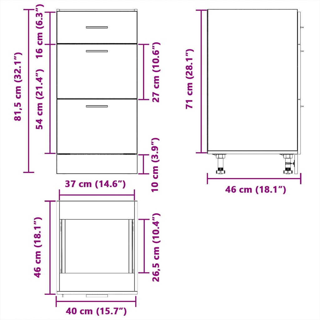 8721158425577_g_en_hd_10 vidaXL Bottom Cabinet "Lyon" White 40x46x81,5 cm Engineered Wood - Image 12