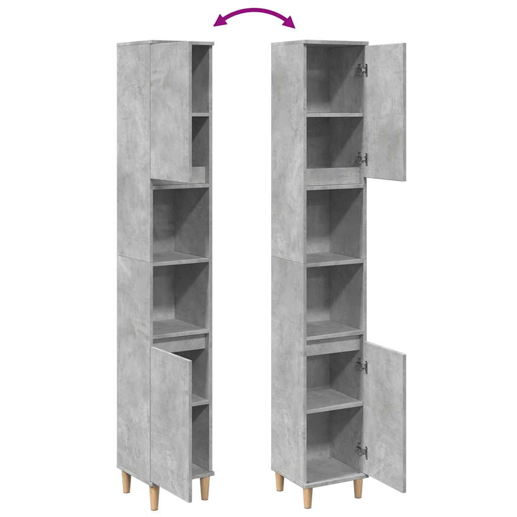 8721158443502_g_en_hd_6 vidaXL Bathroom Cabinet Concrete Grey 30x30x190 cm Engineered Wood - Image 8