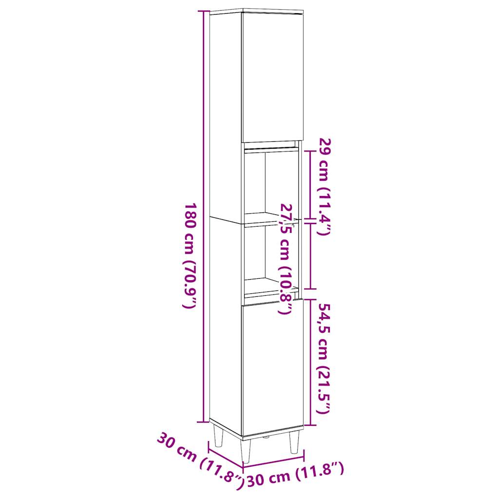 8721158443502_g_en_hd_9 vidaXL Bathroom Cabinet Concrete Grey 30x30x190 cm Engineered Wood - Image 11