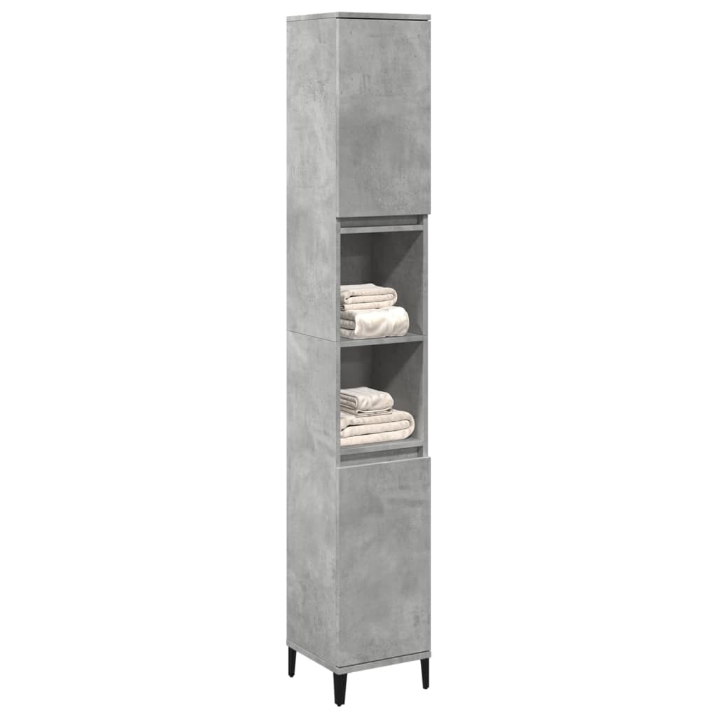 8721158443533_g_en_hd_1 vidaXL Bathroom Cabinet Concrete Grey 30x30x190 cm Engineered Wood - Image 3