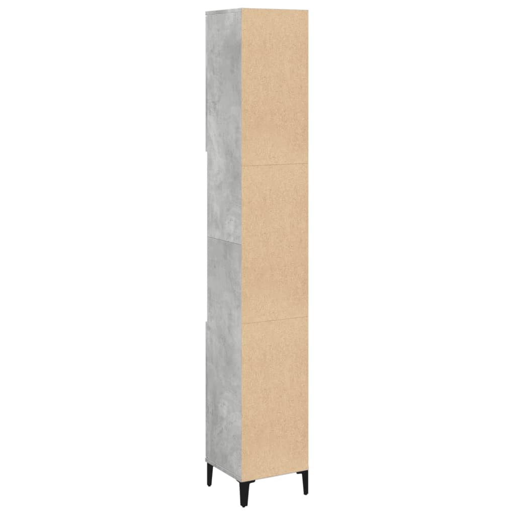 8721158443533_g_en_hd_5 vidaXL Bathroom Cabinet Concrete Grey 30x30x190 cm Engineered Wood - Image 7