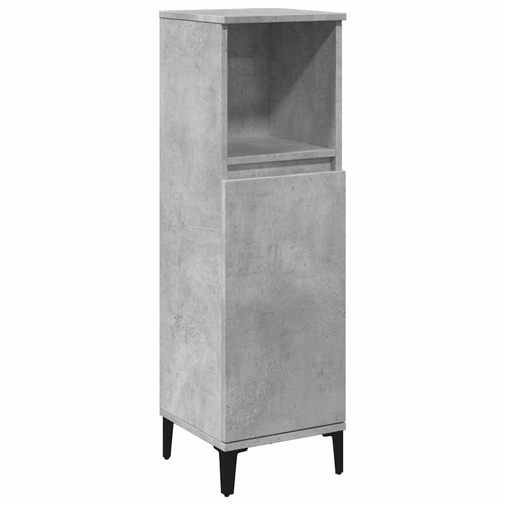 8721158443595_a_en_hd_1 vidaXL Bathroom Cabinet Concrete Grey 30x30x100 cm Engineered Wood - Image 2