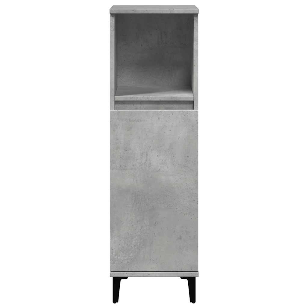8721158443595_g_en_hd_2 vidaXL Bathroom Cabinet Concrete Grey 30x30x100 cm Engineered Wood - Image 5